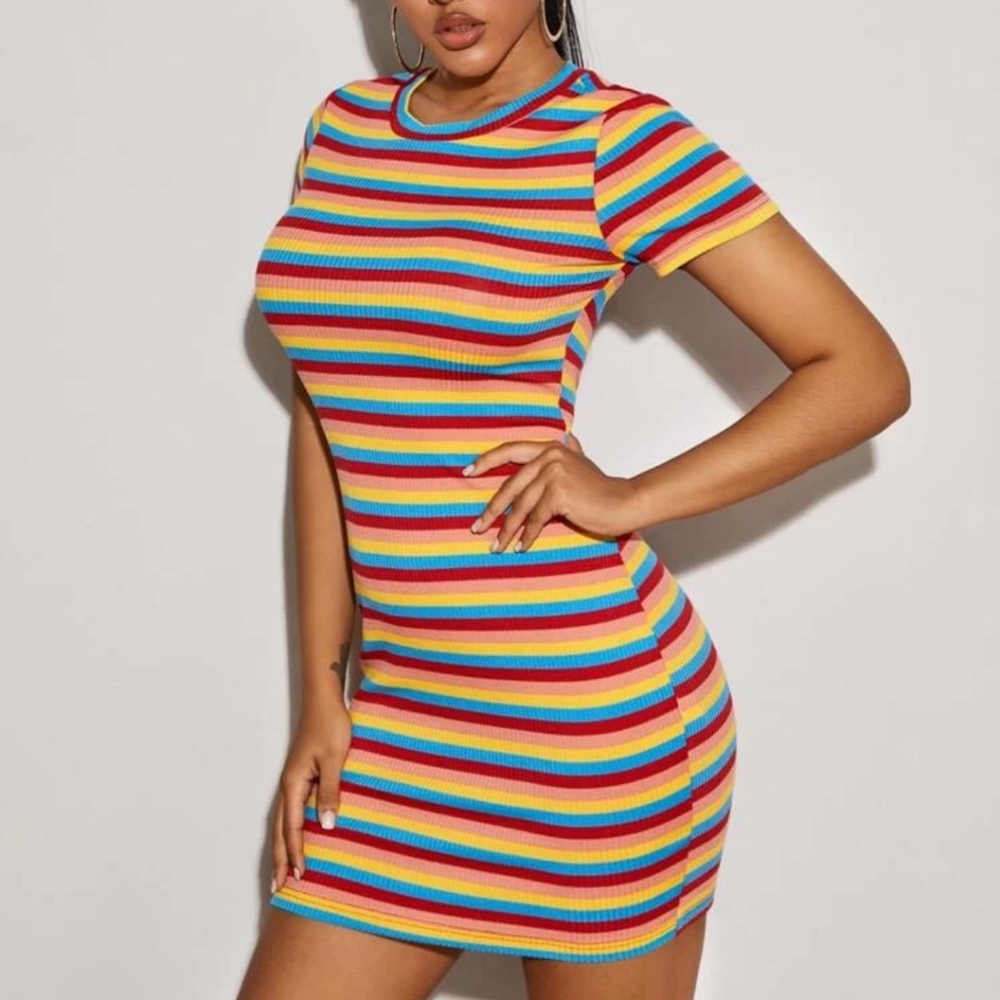 🍭Rainbow striped  dress🍭